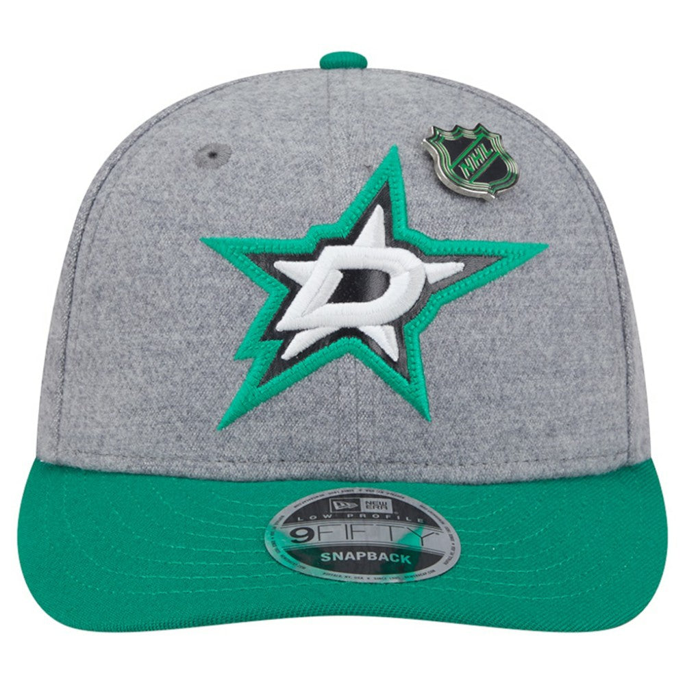 Dallas Stars New Era Wool Pin Low Profile 9FIFTY Snapback Hat - Kelly Green/Green | US 202715568