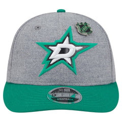 Dallas Stars New Era Wool Pin Low Profile 9FIFTY Snapback Hat - Kelly Green/Green | US 202715568