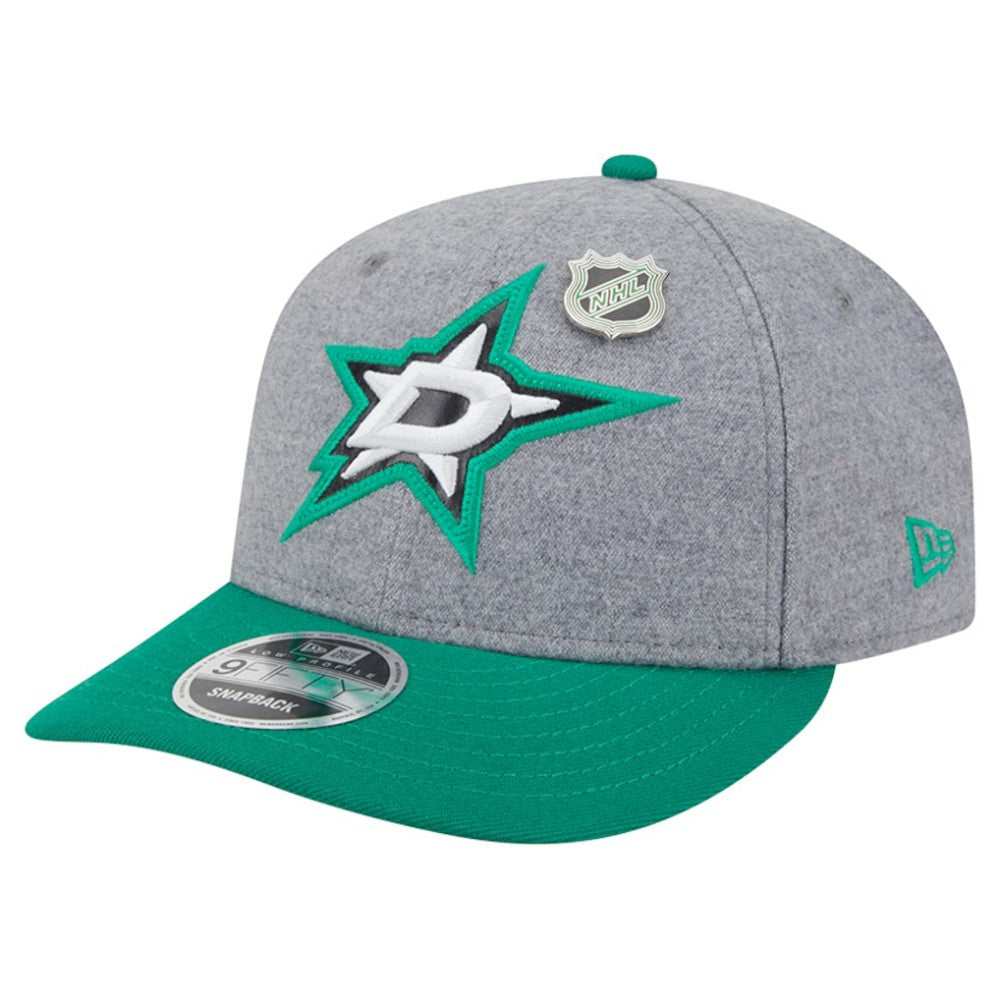 Dallas Stars New Era Wool Pin Low Profile 9FIFTY Snapback Hat - Kelly Green/Green | US 202715568