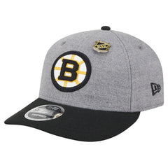 Boston Bruins New Era Wool Pin Low Profile 9FIFTY Snapback Hat - Gray/Black | US 202715571
