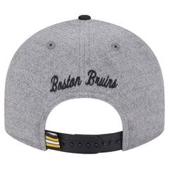 Boston Bruins New Era Wool Pin Low Profile 9FIFTY Snapback Hat - Gray/Black | US 202715571