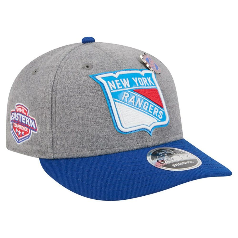 New York Rangers New Era Wool Pin Low Profile 9FIFTY Snapback Hat - Gray/Blue | US 202715575