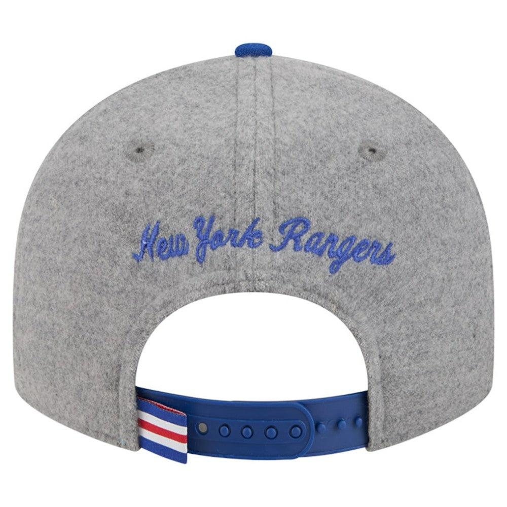 New York Rangers New Era Wool Pin Low Profile 9FIFTY Snapback Hat - Gray/Blue | US 202715575