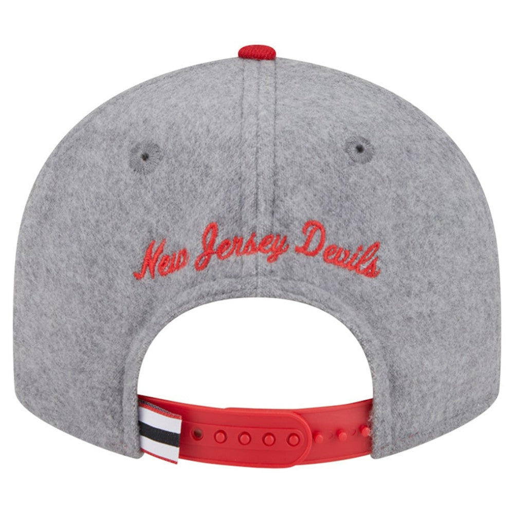 New Jersey Devils New Era Wool Pin Low Profile 9FIFTY Snapback Hat - Gray/Red | US 202715576