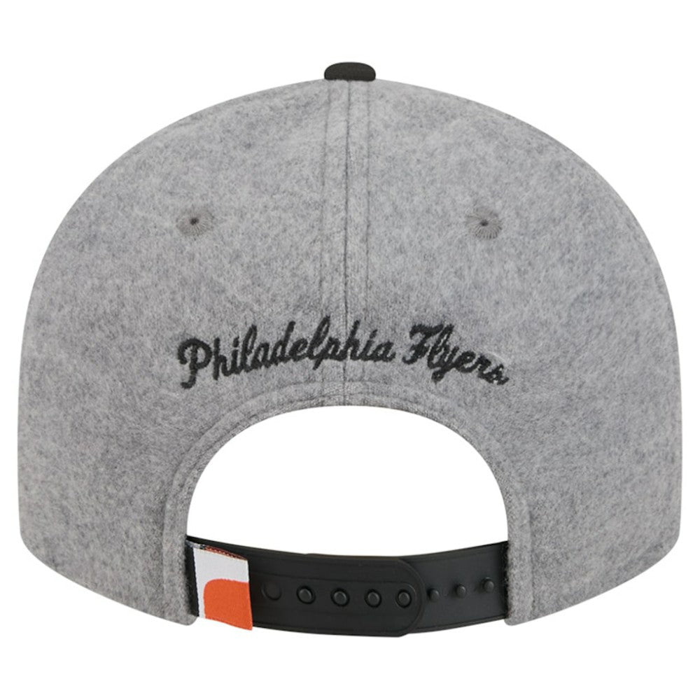 Philadelphia Flyers New Era Wool Pin Low Profile 9FIFTY Snapback Hat - Gray/Black | US 202715580