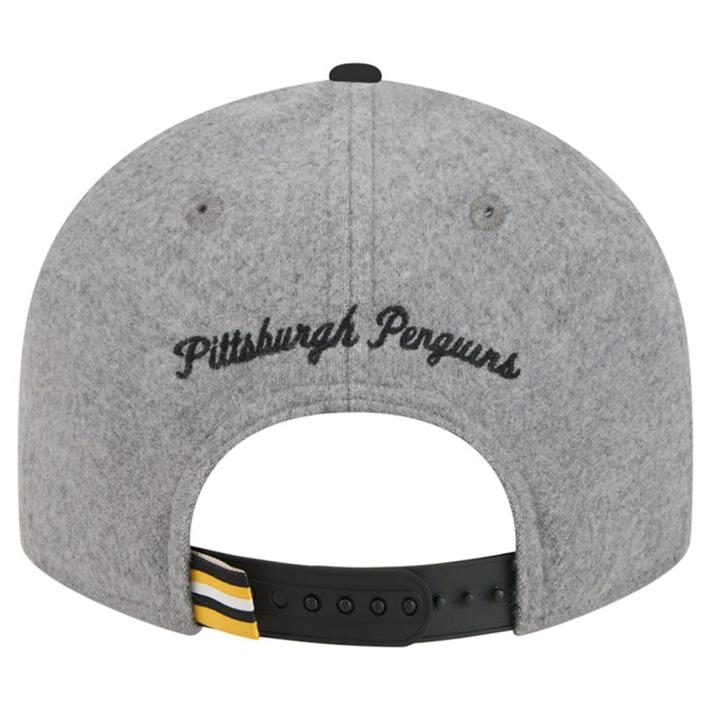 Pittsburgh Penguins New Era Wool Pin Low Profile 9FIFTY Snapback Hat - Gray/Black | US 202715581