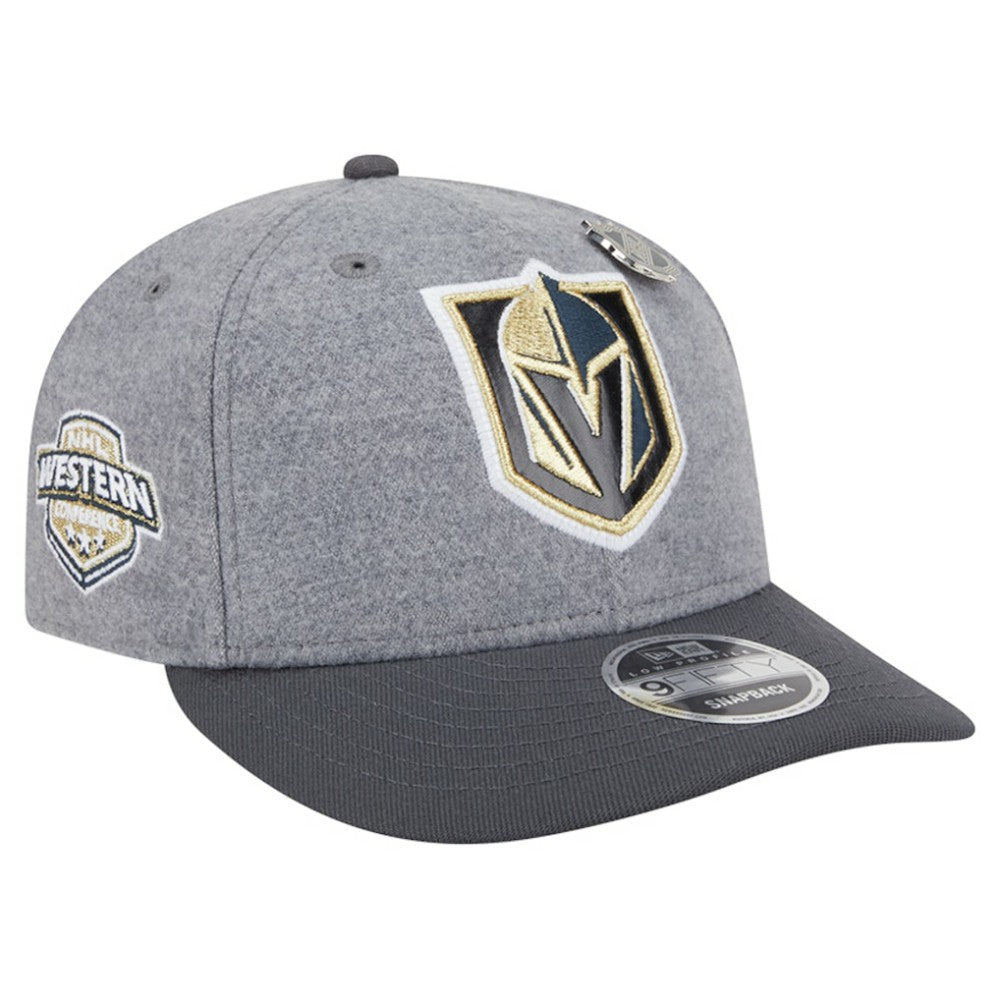 Vegas Golden Knights New Era Wool Pin Low Profile 9FIFTY Snapback Hat - Gray/Black | US 202715583
