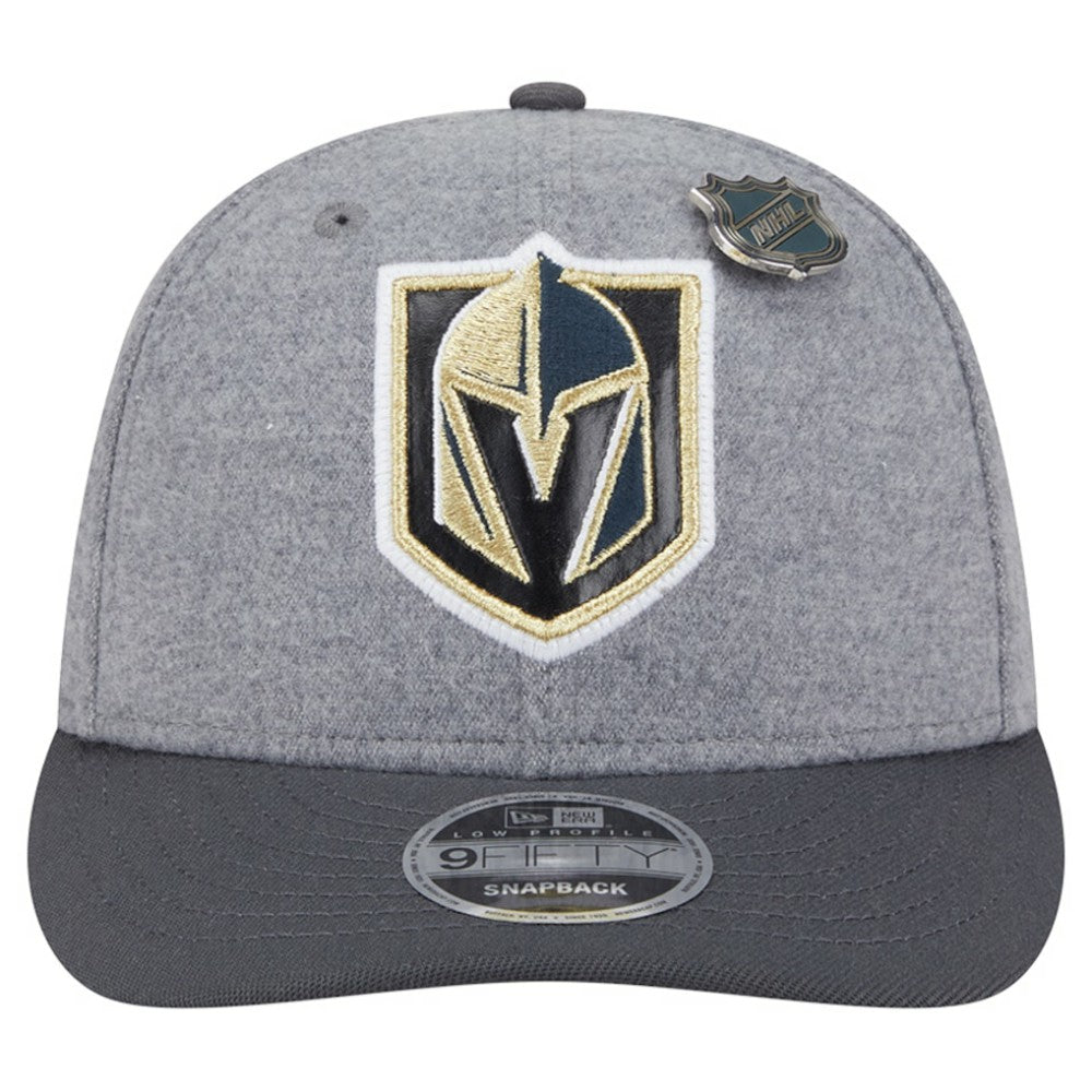 Vegas Golden Knights New Era Wool Pin Low Profile 9FIFTY Snapback Hat - Gray/Black | US 202715583