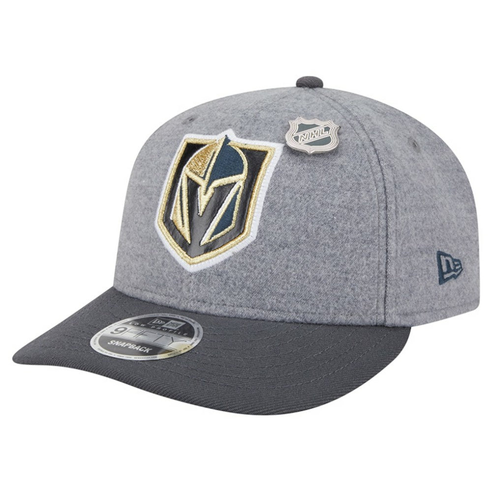 Vegas Golden Knights New Era Wool Pin Low Profile 9FIFTY Snapback Hat - Gray/Black | US 202715583