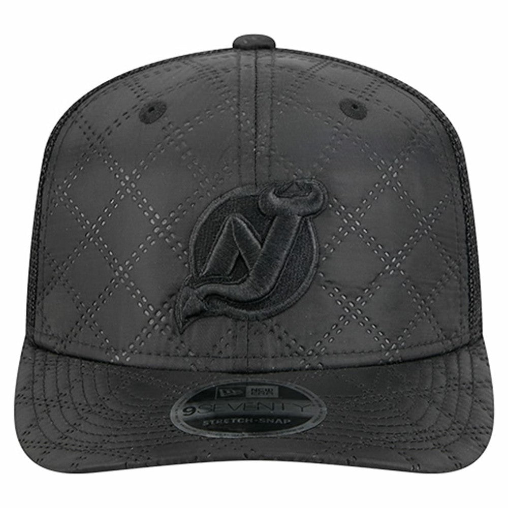 New Jersey Devils New Era Quilted Nylon 9SEVENTY Adjustable Trucker Hat - Black | US 202715656