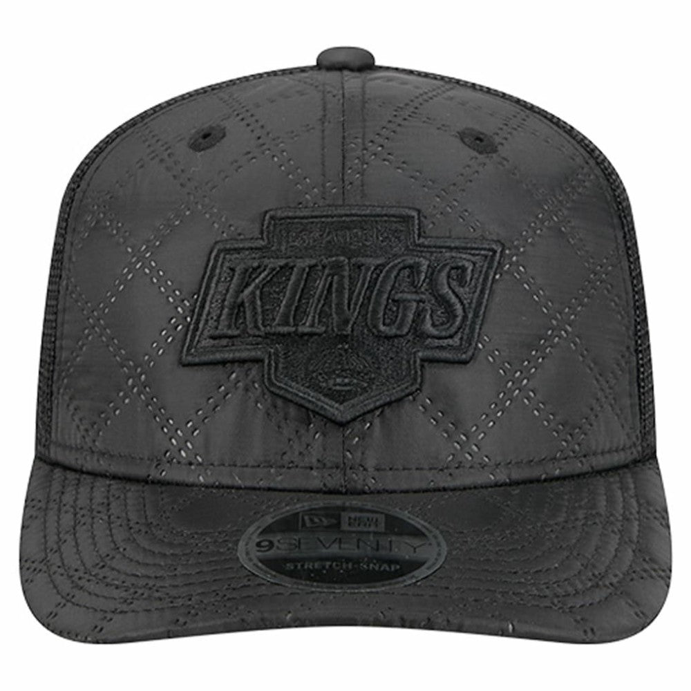 Los Angeles Kings New Era Quilted Nylon 9SEVENTY Adjustable Trucker Hat - Black | US 202715657