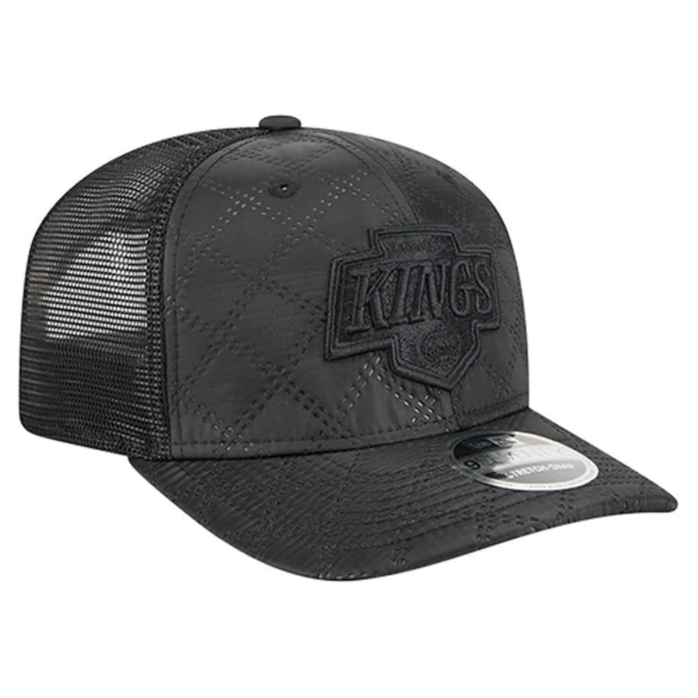Los Angeles Kings New Era Quilted Nylon 9SEVENTY Adjustable Trucker Hat - Black | US 202715657