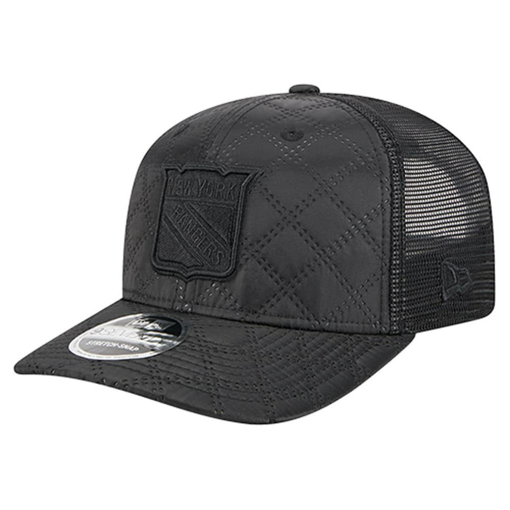 New York Rangers New Era Quilted Nylon 9SEVENTY Adjustable Trucker Hat - Black | US 202715658