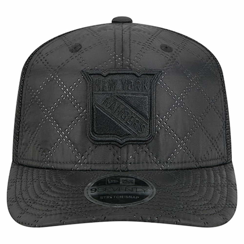 New York Rangers New Era Quilted Nylon 9SEVENTY Adjustable Trucker Hat - Black | US 202715658