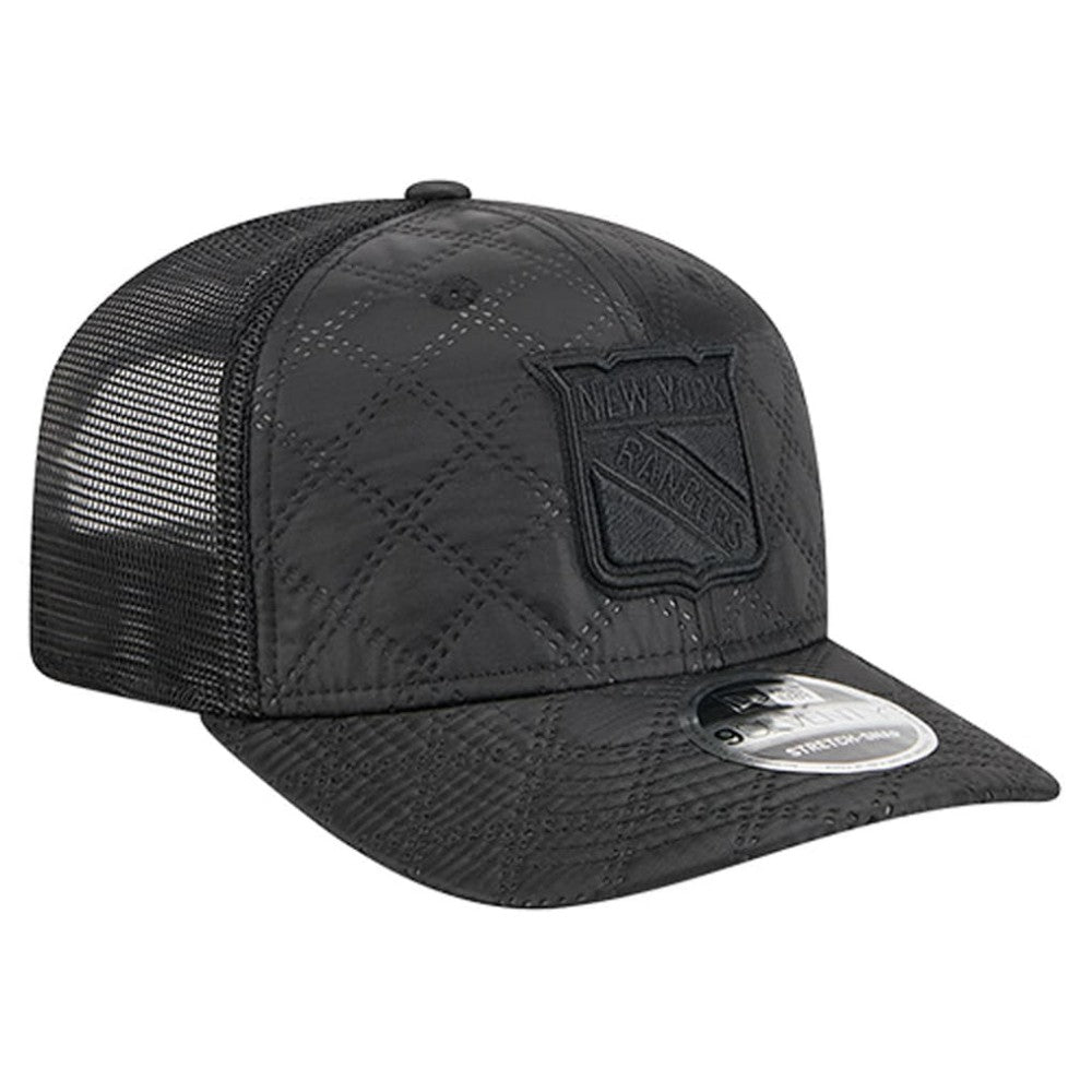 New York Rangers New Era Quilted Nylon 9SEVENTY Adjustable Trucker Hat - Black | US 202715658