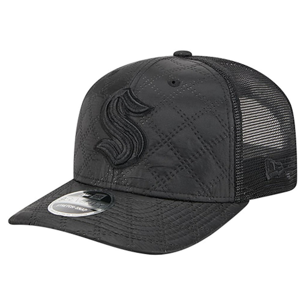 Seattle Kraken New Era Quilted Nylon 9SEVENTY Adjustable Trucker Hat - Black | US 202715662