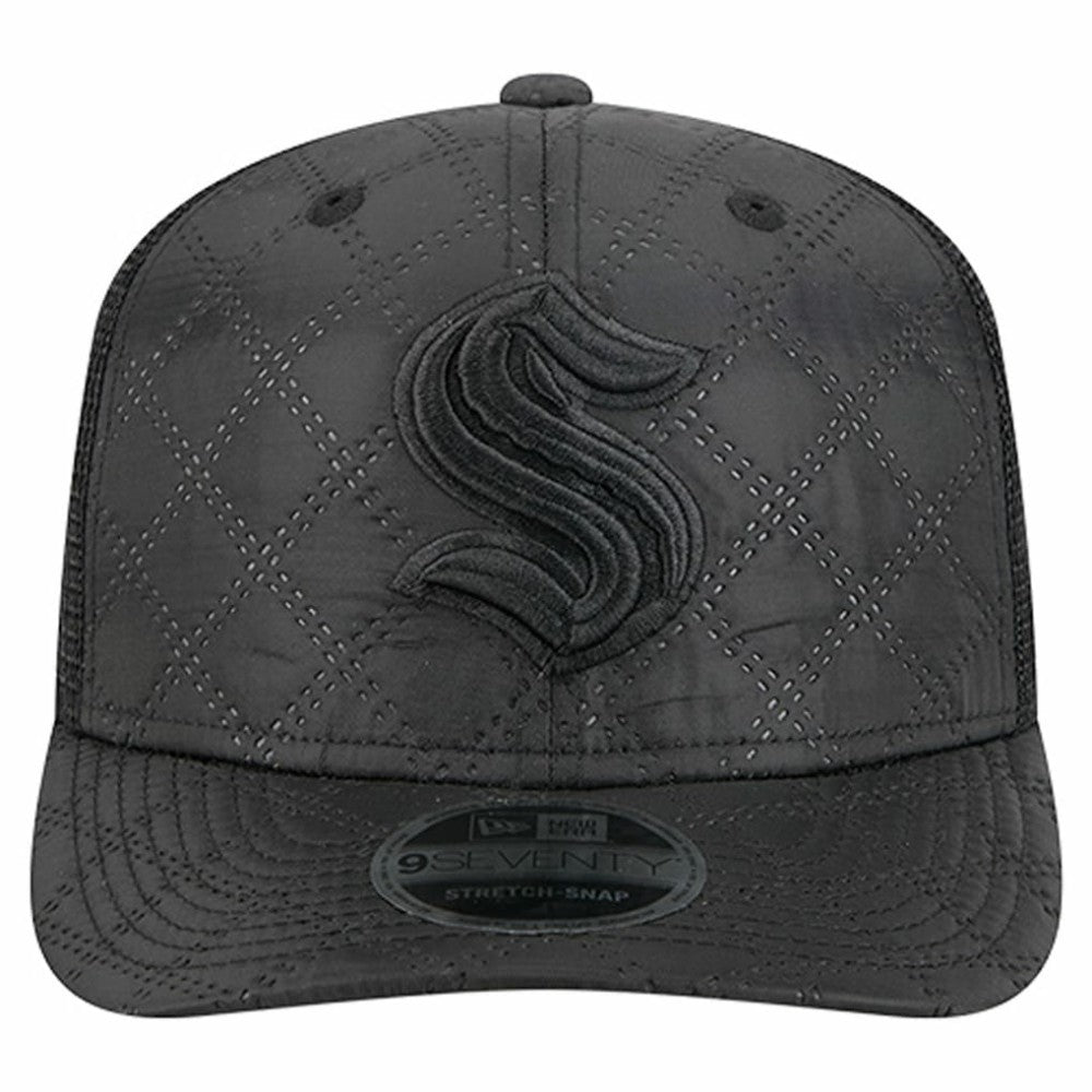 Seattle Kraken New Era Quilted Nylon 9SEVENTY Adjustable Trucker Hat - Black | US 202715662