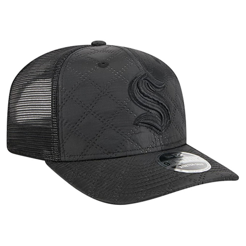 Seattle Kraken New Era Quilted Nylon 9SEVENTY Adjustable Trucker Hat - Black | US 202715662
