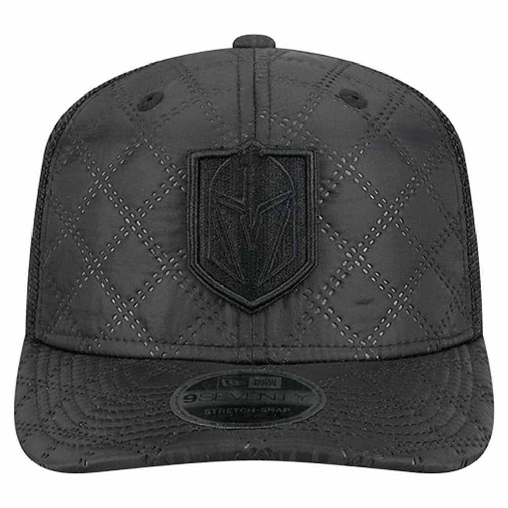 Vegas Golden Knights New Era Quilted Nylon 9SEVENTY Adjustable Trucker Hat - Black | US 202715666