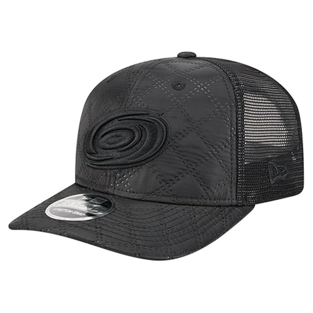 Carolina Hurricanes New Era Quilted Nylon 9SEVENTY Adjustable Trucker Hat - Black | US 202715667