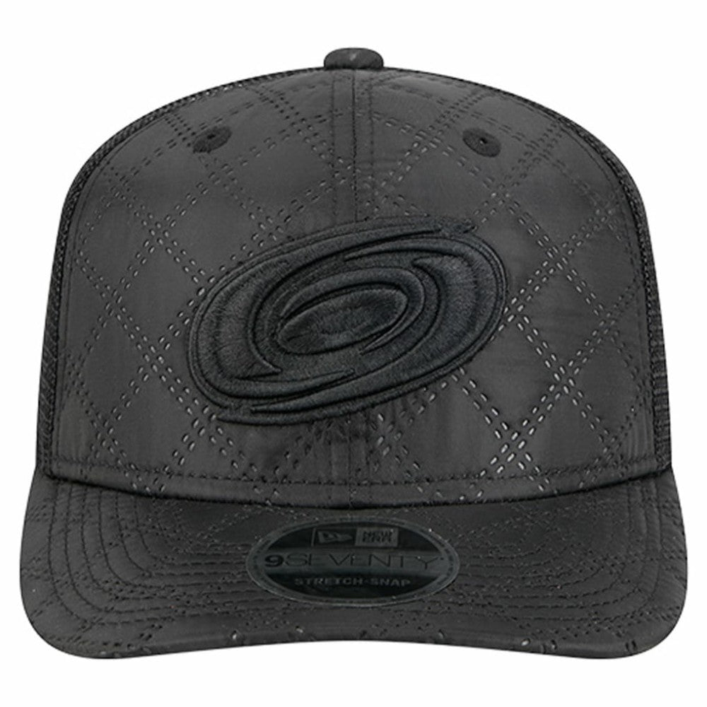 Carolina Hurricanes New Era Quilted Nylon 9SEVENTY Adjustable Trucker Hat - Black | US 202715667