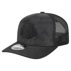 Chicago Blackhawks New Era Quilted Nylon 9SEVENTY Adjustable Trucker Hat - Black | US 202715672