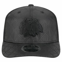 Chicago Blackhawks New Era Quilted Nylon 9SEVENTY Adjustable Trucker Hat - Black | US 202715672