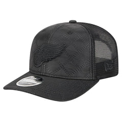 Detroit Red Wings New Era Quilted Nylon 9SEVENTY Adjustable Trucker Hat - Black | US 202715673