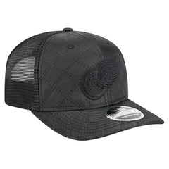 Detroit Red Wings New Era Quilted Nylon 9SEVENTY Adjustable Trucker Hat - Black | US 202715673