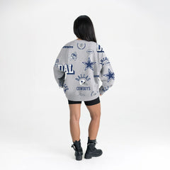 Dallas Cowboys Gameday Couture Women's Always On Repeat Fleece Sweatshirt - Heather Gray Sweatshirts