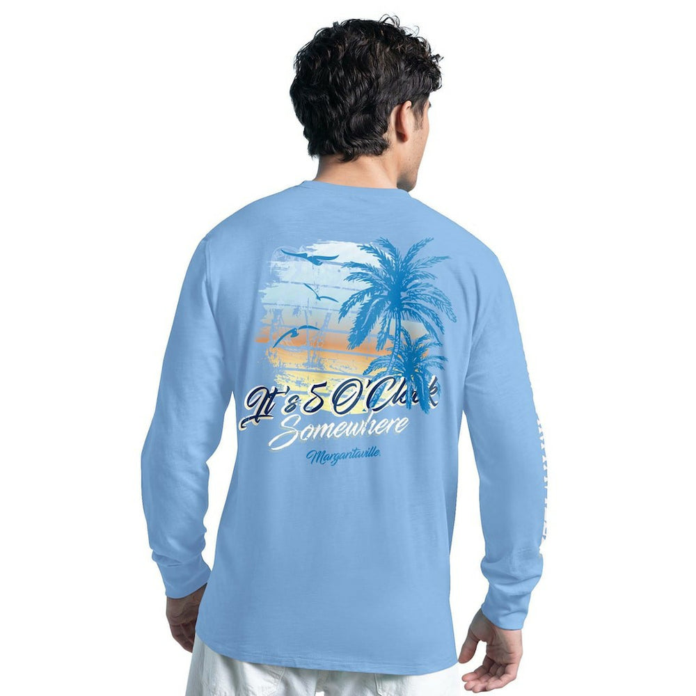 Dallas Cowboys G-III Sports by Carl Banks Margaritaville It's Five O'Clock Somewhere Long Sleeve T-Shirt - Light Blue T-shirts