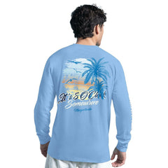 Dallas Cowboys G-III Sports by Carl Banks Margaritaville It's Five O'Clock Somewhere Long Sleeve T-Shirt - Light Blue T-shirts
