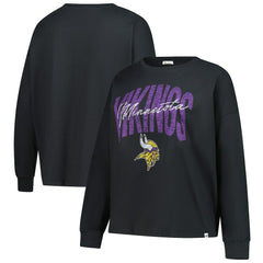 Minnesota Vikings '47 Women's Plus Size Muse Sydney Long Sleeve T-Shirt - Black T-shirts