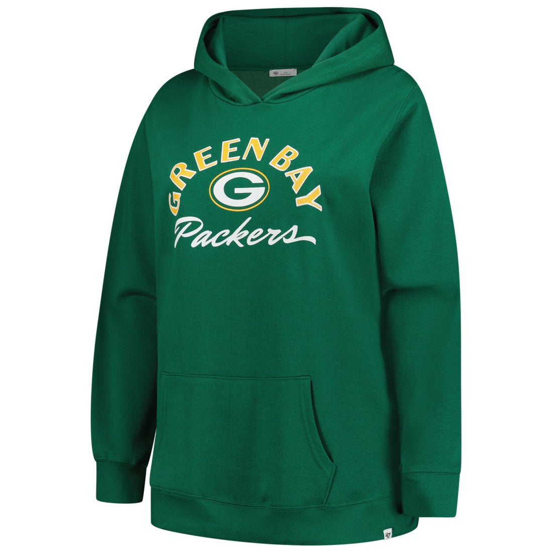 Green Bay Packers '47 Women's Plus Size Whirlwind Naomi Hoodie - Green Hoodies