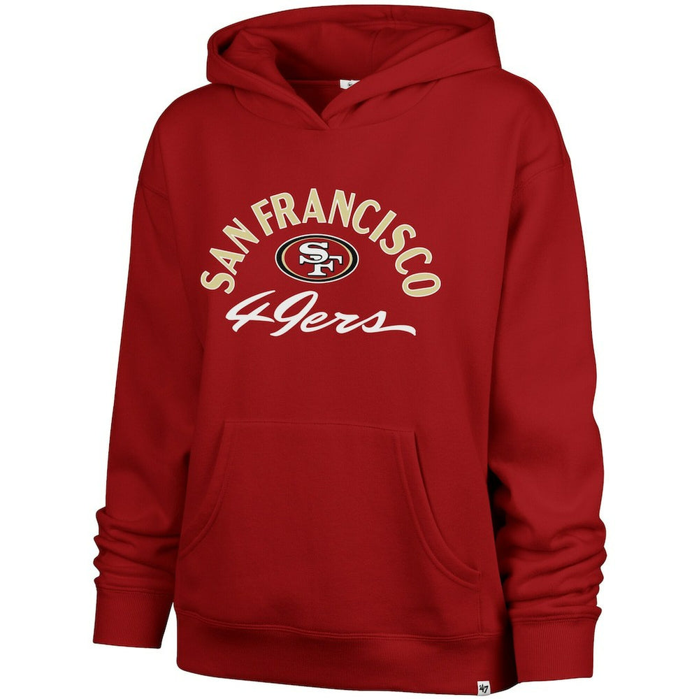San Francisco 49ers '47 Women's Plus Size Whirlwind Naomi Hoodie - Scarlet Hoodies