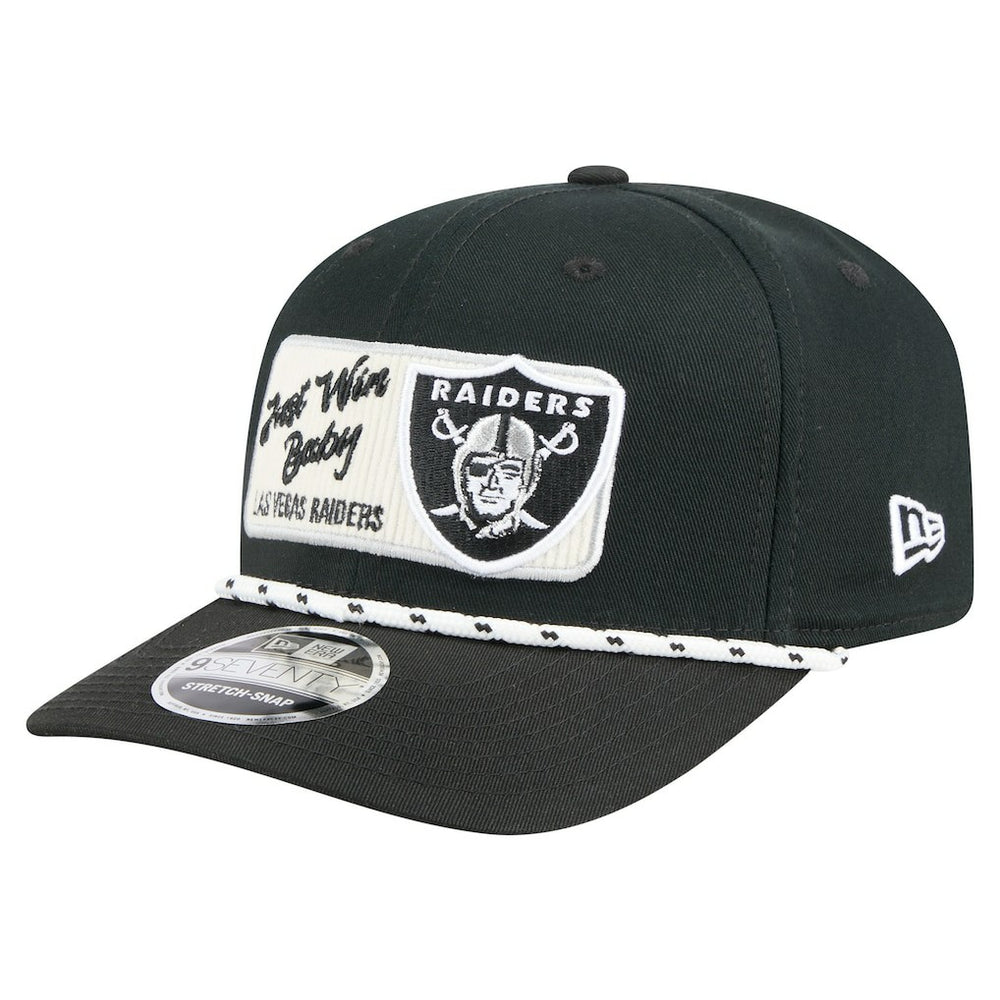 Las Vegas Raiders New Era Chant 9SEVENTY Stretch-Snap Hat - Black Hats