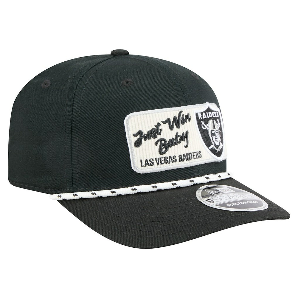 Las Vegas Raiders New Era Chant 9SEVENTY Stretch-Snap Hat - Black Hats