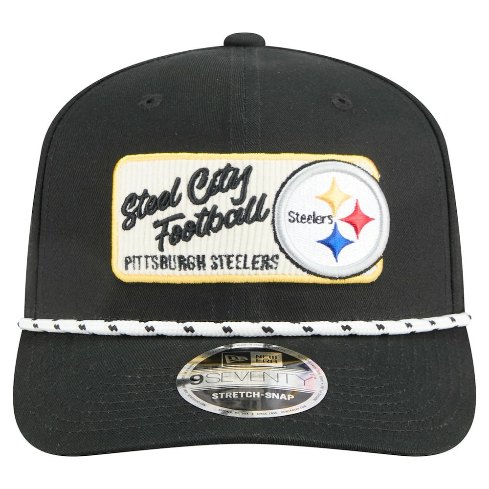 Pittsburgh Steelers New Era Chant 9SEVENTY Stretch-Snap Hat - Black Hats