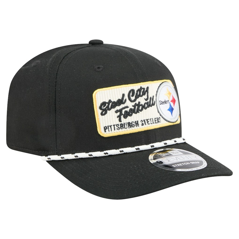 Pittsburgh Steelers New Era Chant 9SEVENTY Stretch-Snap Hat - Black Hats
