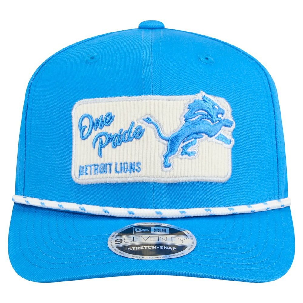 Detroit Lions New Era Chant 9SEVENTY Stretch-Snap Hat - Blue Hats