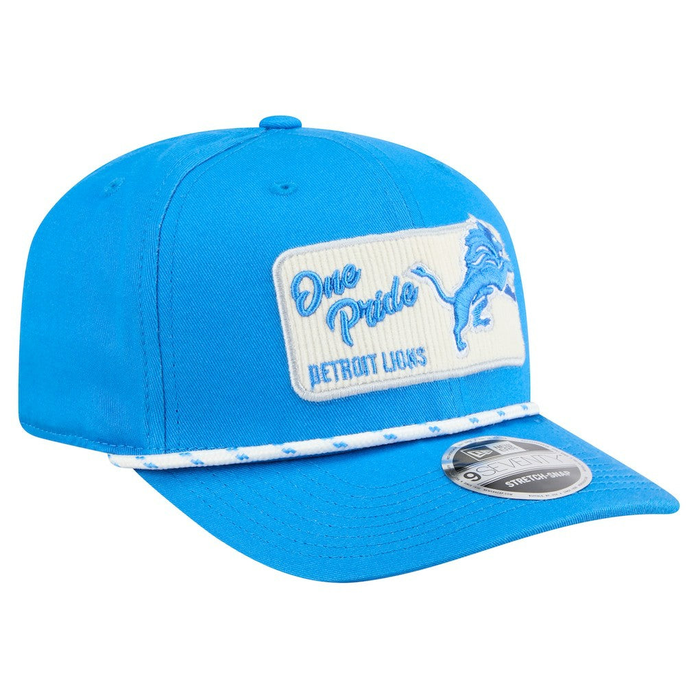 Detroit Lions New Era Chant 9SEVENTY Stretch-Snap Hat - Blue Hats