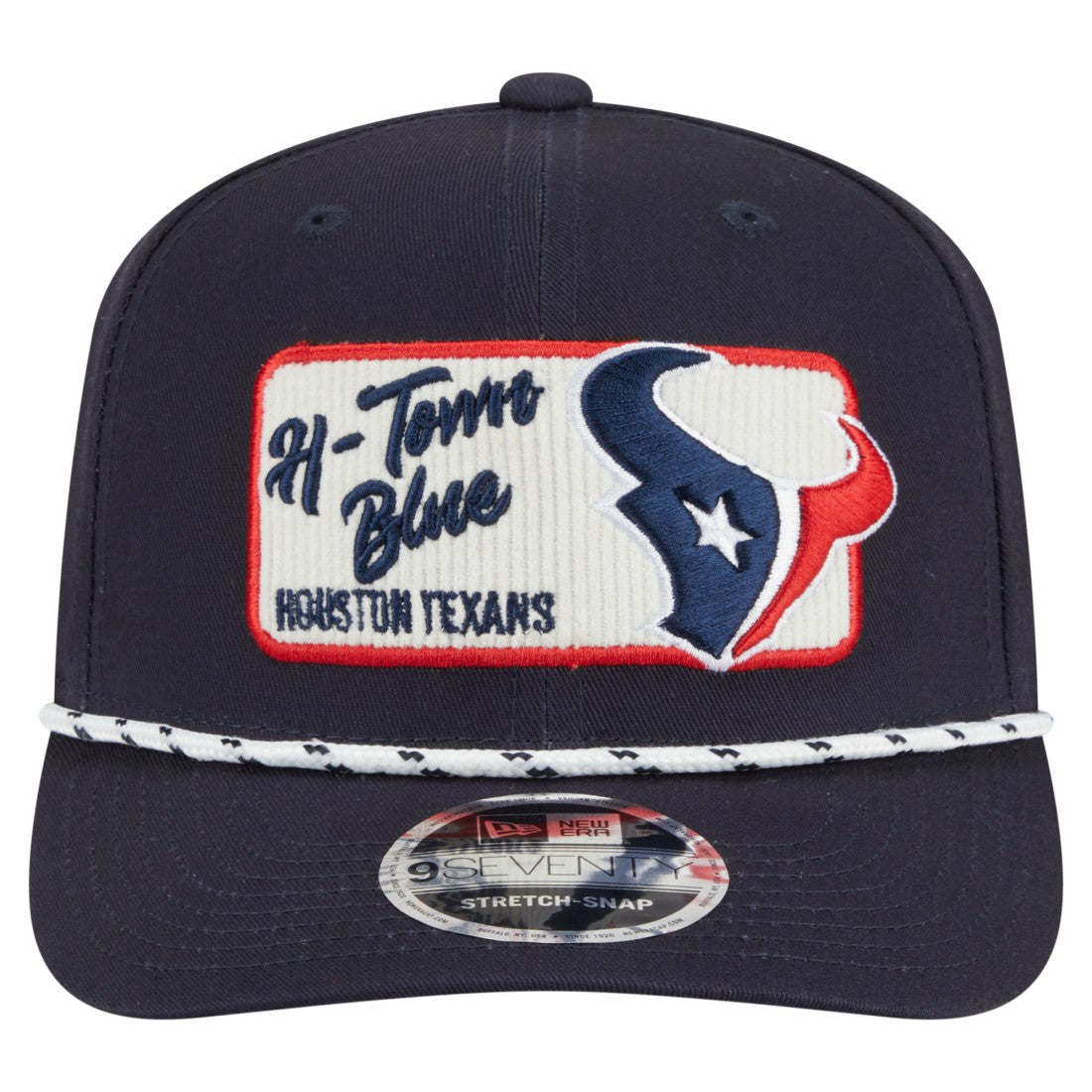 Houston Texans New Era Chant 9SEVENTY Stretch-Snap Hat - Navy Hats
