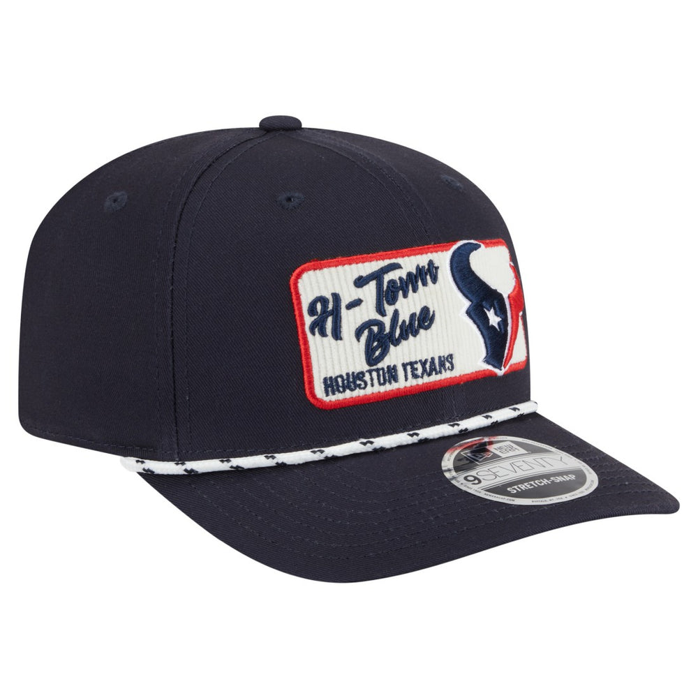 Houston Texans New Era Chant 9SEVENTY Stretch-Snap Hat - Navy Hats