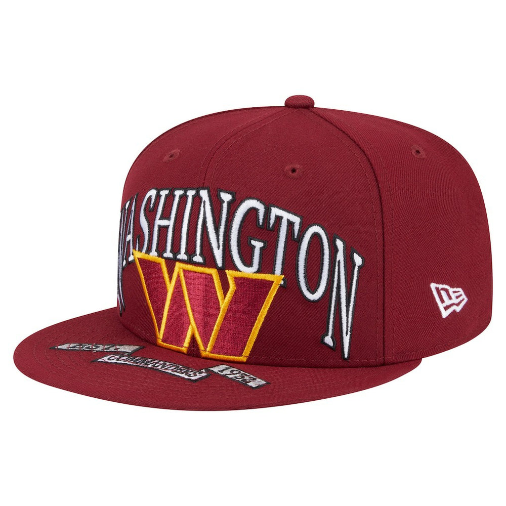 Washington Commanders New Era Oversized 59FIFTY Fitted Hat - Burgundy Hats