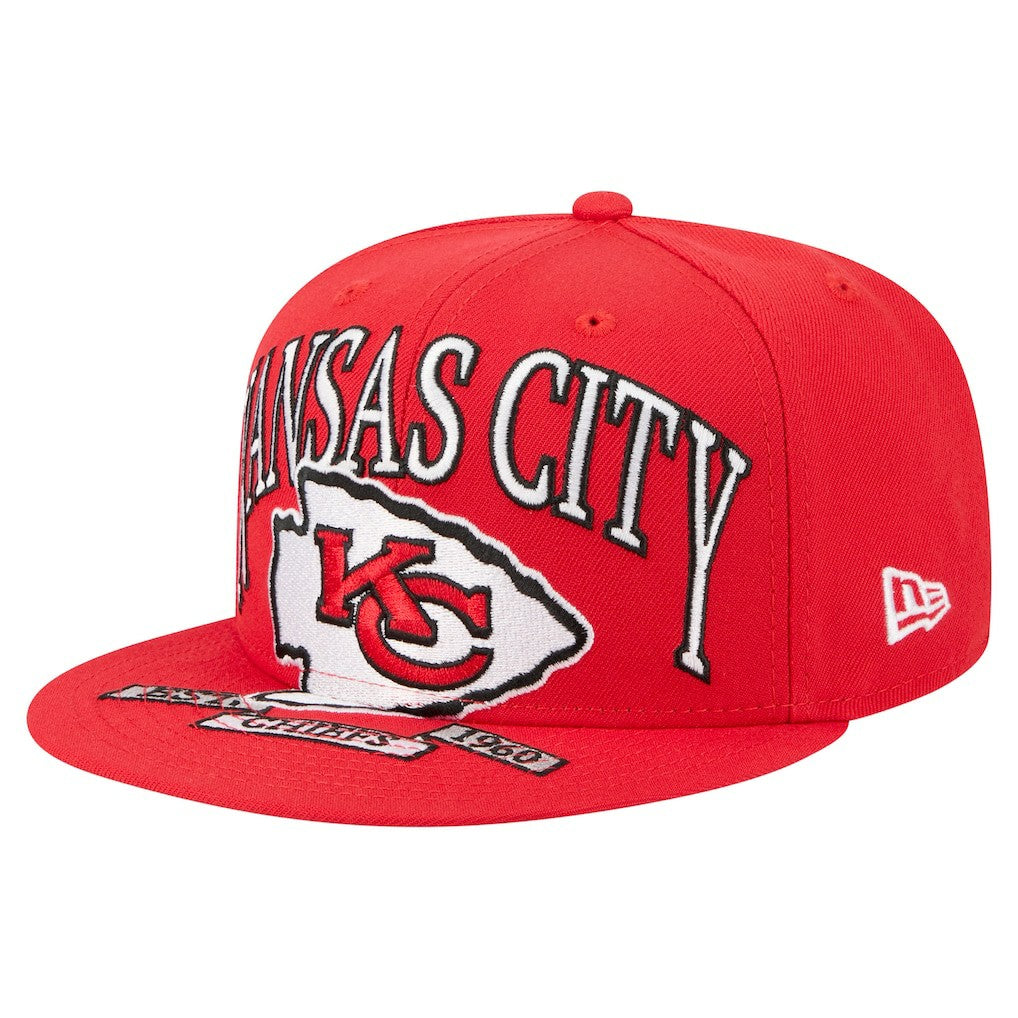 Kansas City Chiefs New Era Oversized 59FIFTY Fitted Hat - Red Hats