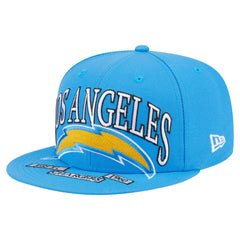 Los Angeles Chargers New Era Oversized 59FIFTY Fitted Hat - Powder Blue Hats