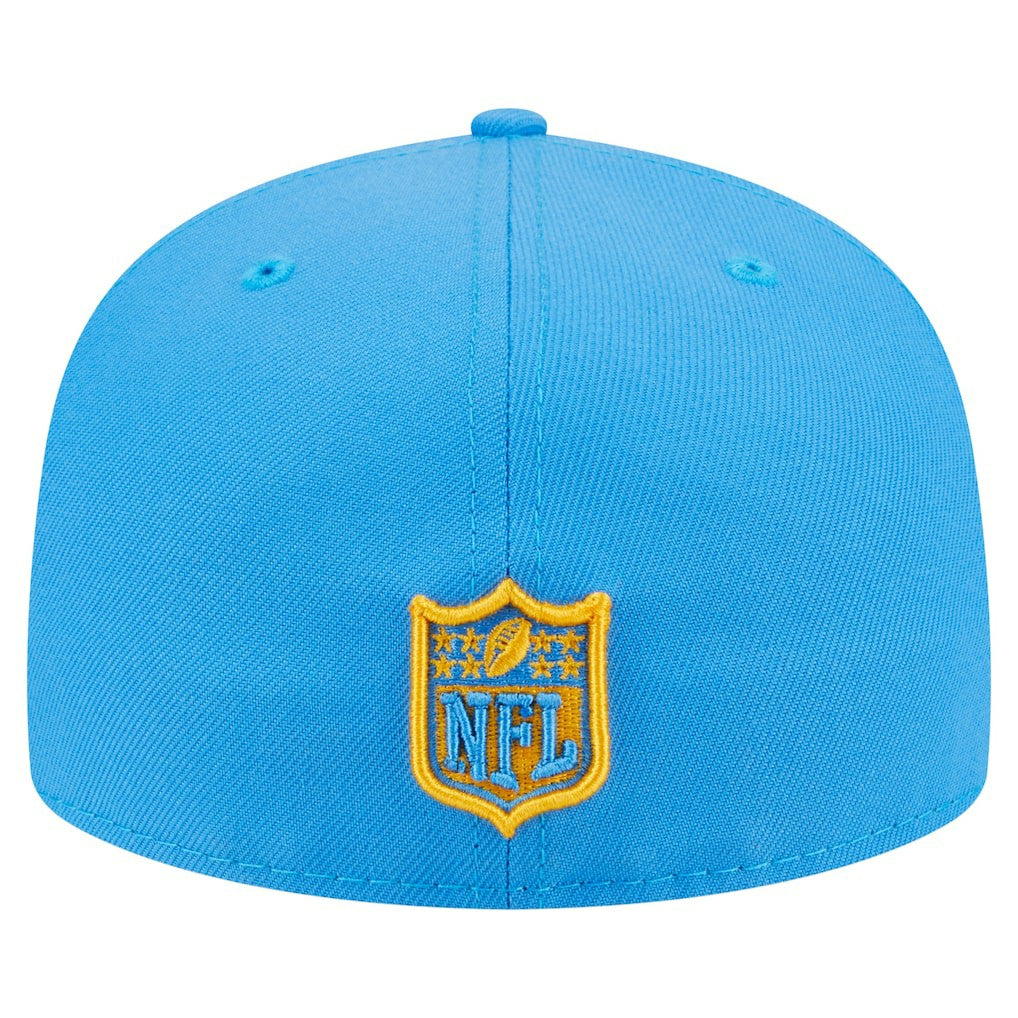 Los Angeles Chargers New Era Oversized 59FIFTY Fitted Hat - Powder Blue Hats