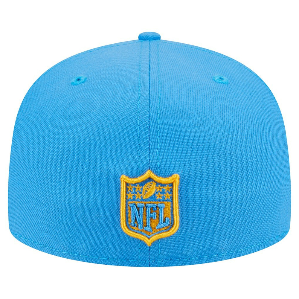 Los Angeles Chargers New Era Oversized 59FIFTY Fitted Hat - Powder Blue Hats