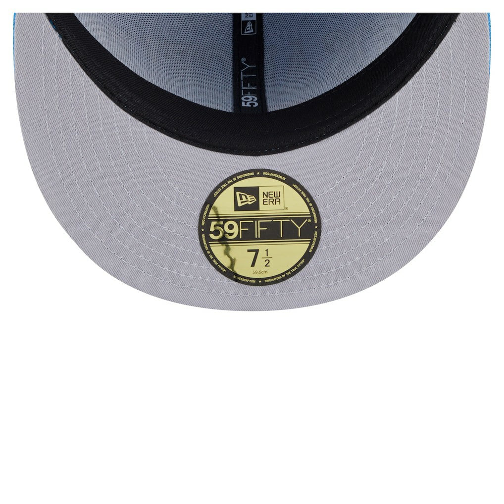 Los Angeles Chargers New Era Oversized 59FIFTY Fitted Hat - Powder Blue Hats