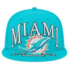 Miami Dolphins New Era Oversized 59FIFTY Fitted Hat - Aqua Hats